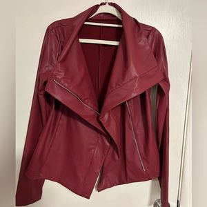 NWOT Red Faux Leather Jacket